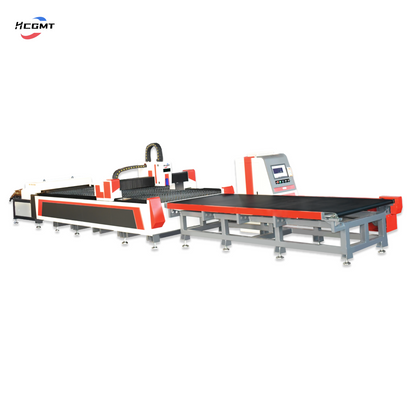 Hcgmt® Three-in-one Leveling-Geared Feeding-Fiber Laser Cutting-Collection Station Production Line